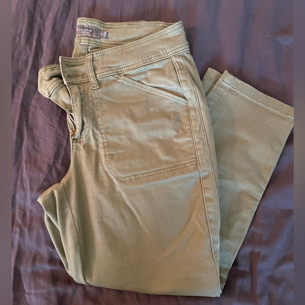 Crop Aviator Skinny Stretch Twill